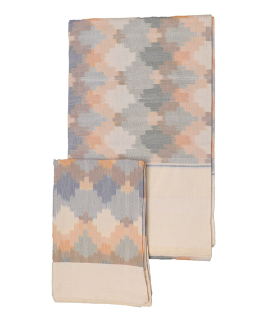 Handwoven pochampally ikat double cot bedsheet