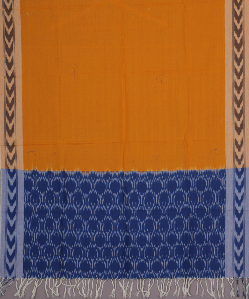 Apricot orange color handloom cotton dupatta