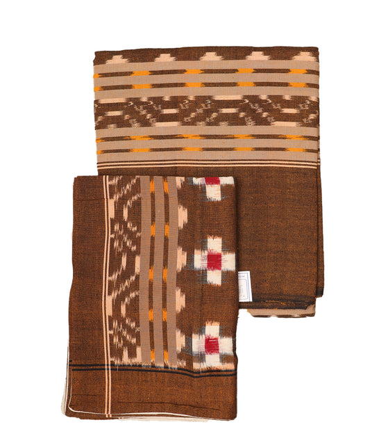 Handwoven ikat single cot bedsheet