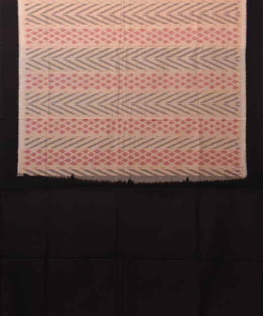 Peach color pochampally cotton saree