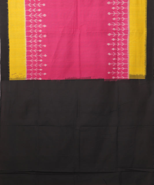 Ruby pink color pochampally cotton saree