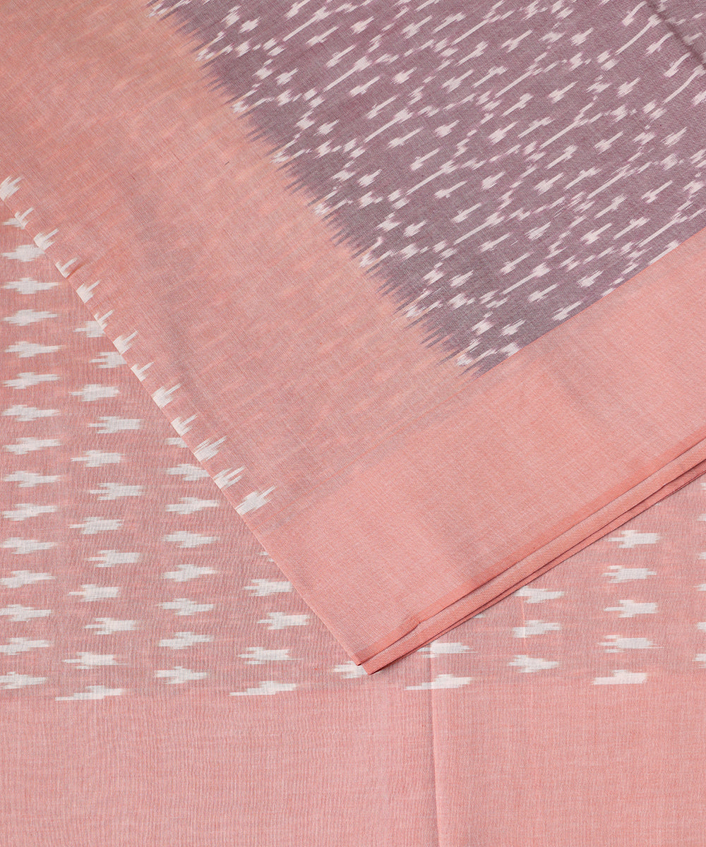 Mauve violet color pochampally mercerised cotton saree