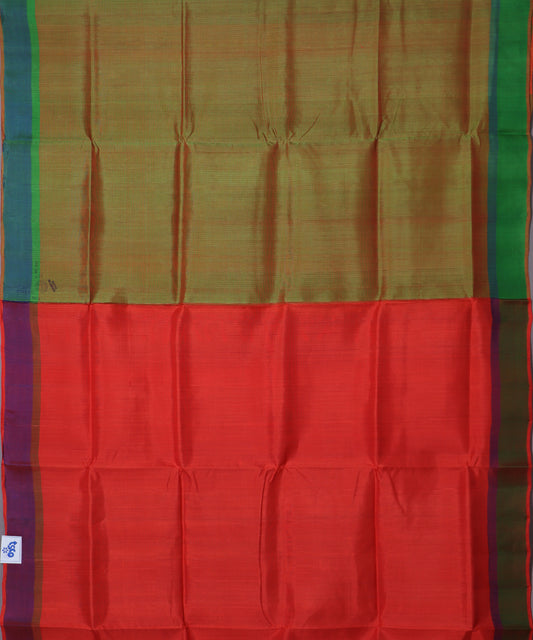 Multi-shade handloom tussar silk saree