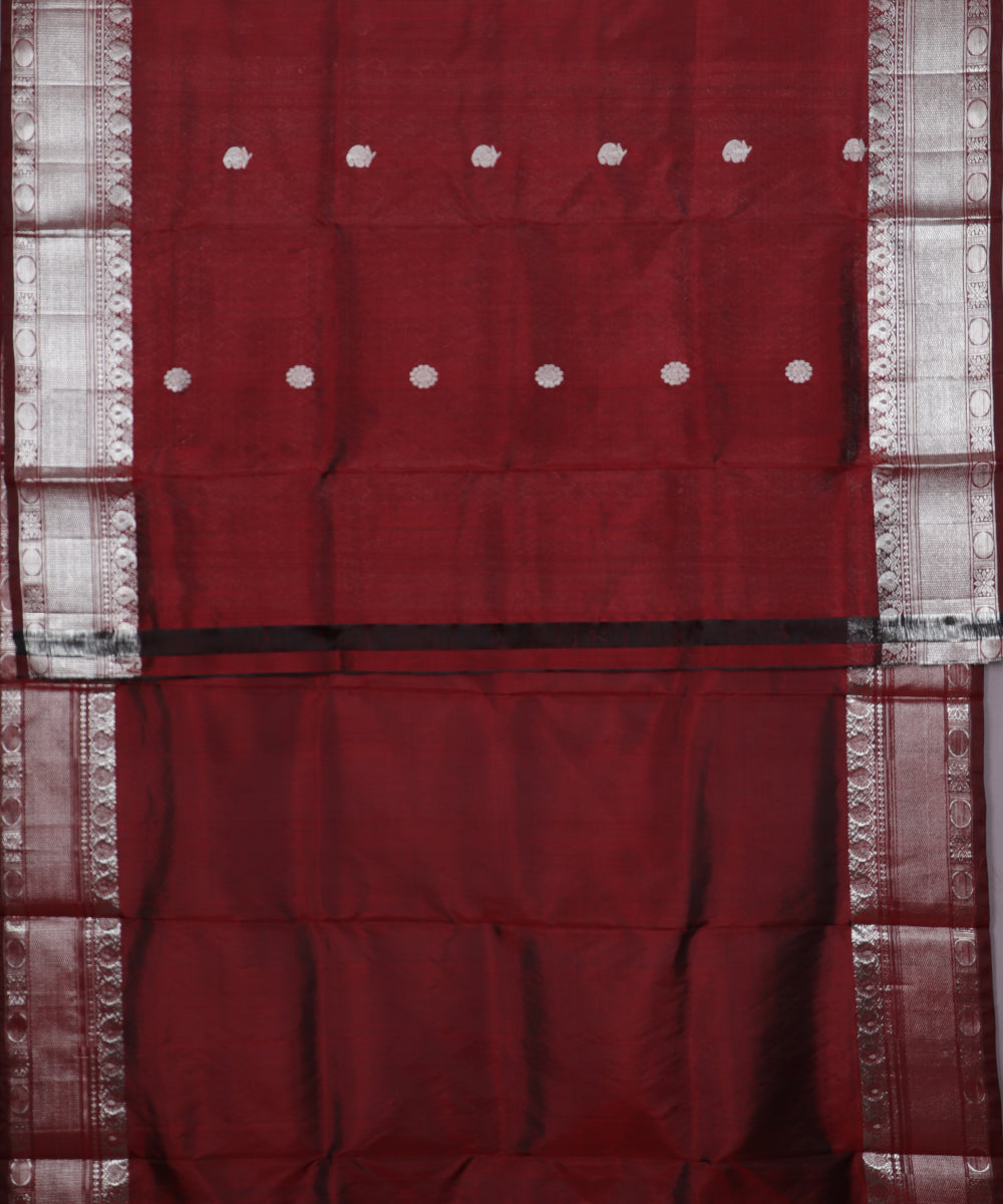 Multi-shade handloom madhavaram silk saree