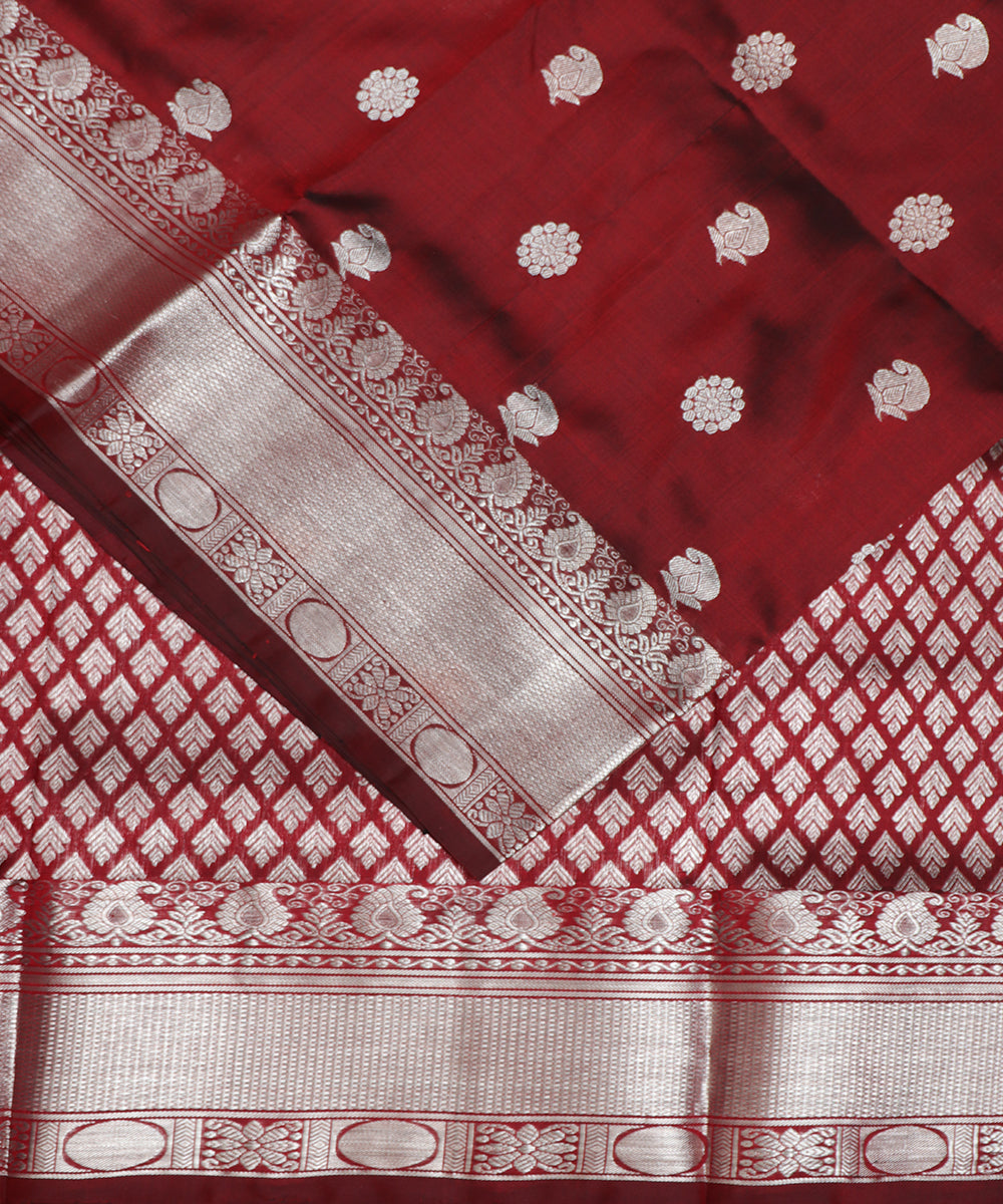 Multi-shade handloom madhavaram silk saree