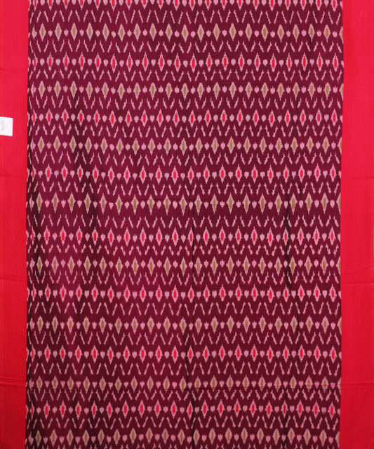 Eggplant violet color pochampally mercerised cotton saree
