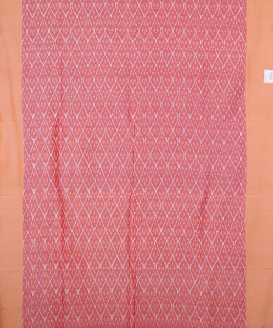 Raspberry red shade pochampally mercerised cotton saree
