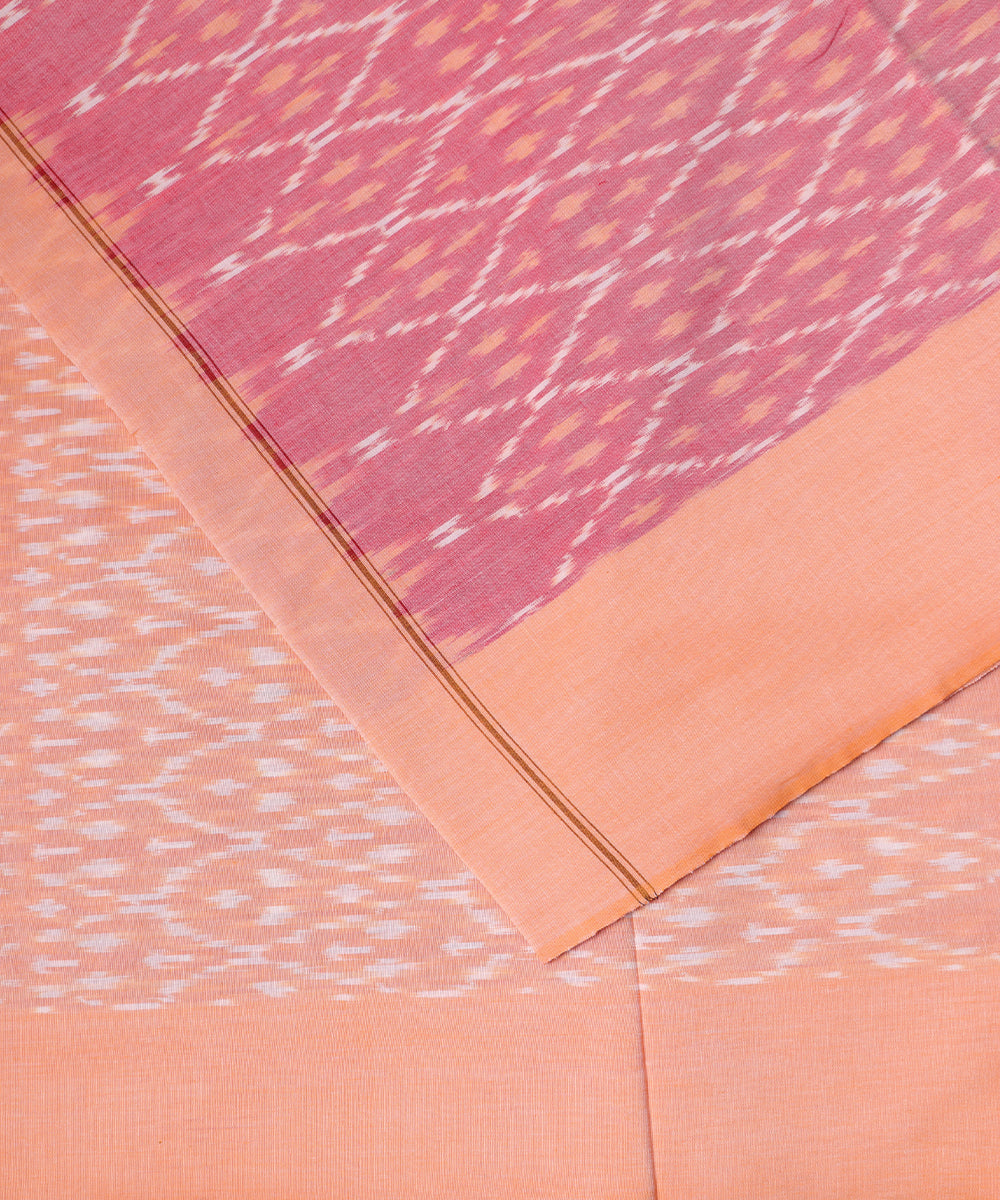 Raspberry red shade pochampally mercerised cotton saree