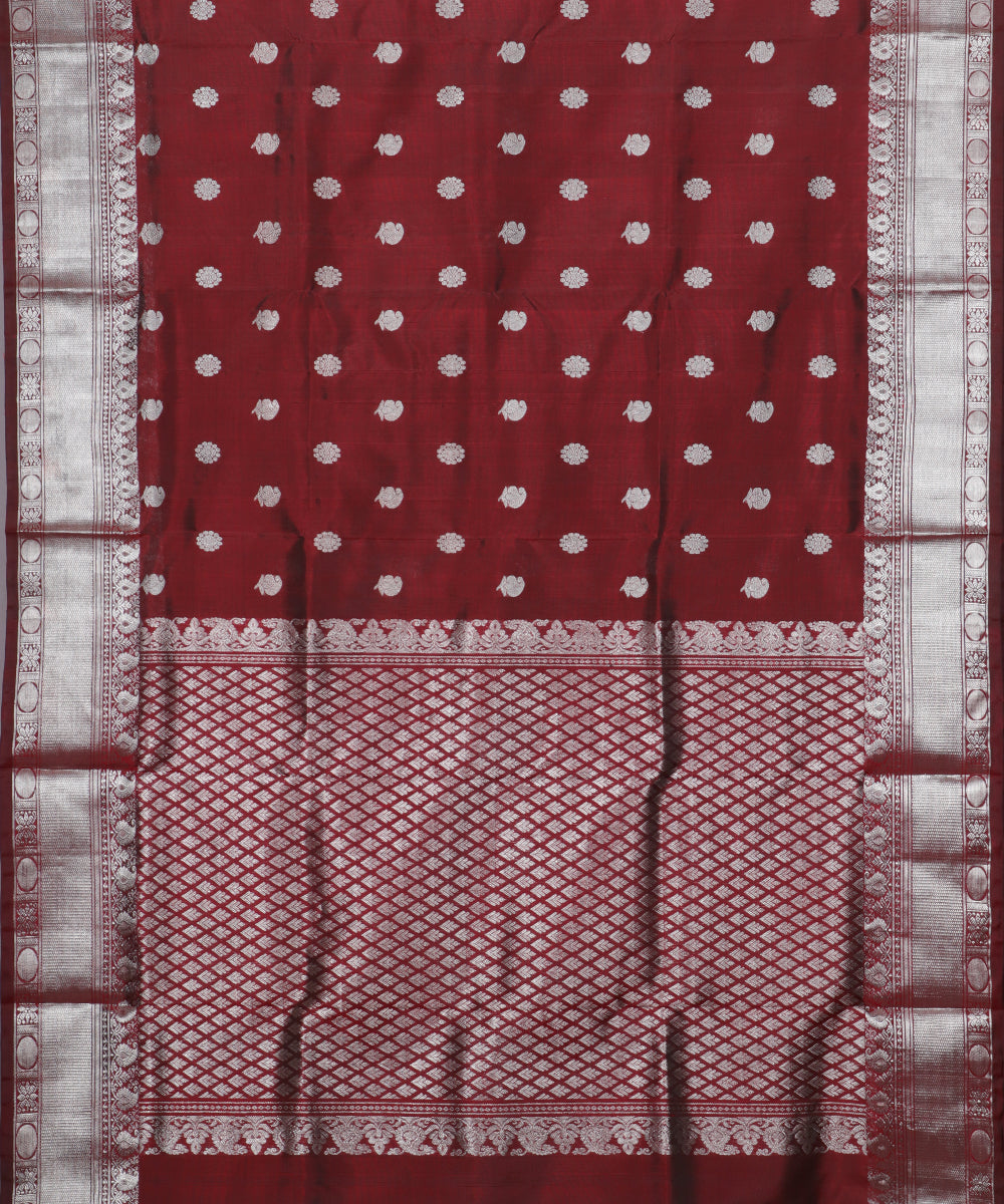 Multi-shade handloom madhavaram silk saree