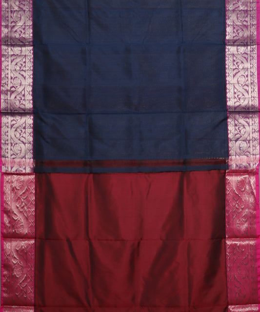 Prussian blue color handloom venkatagiri sico saree
