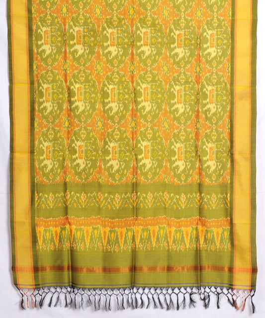 Multi-shade handloom ikat sico dupattas