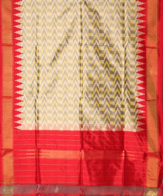 Multi-color handloom silk dupatta