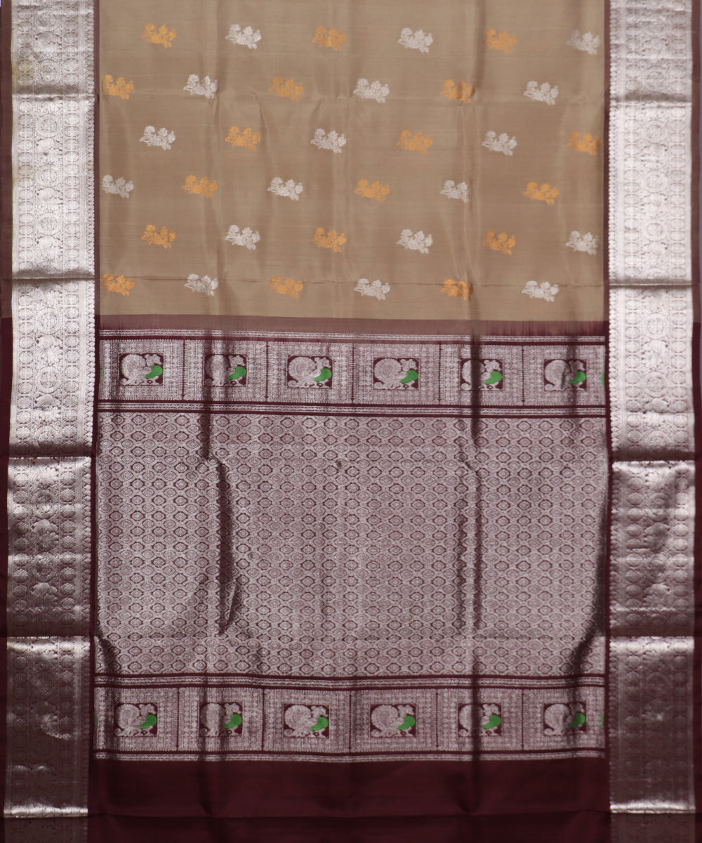 Trombone color handloom madhavaram silk saree