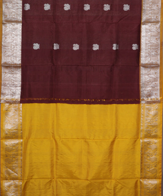 Hickory color handloom madhavaram silk saree