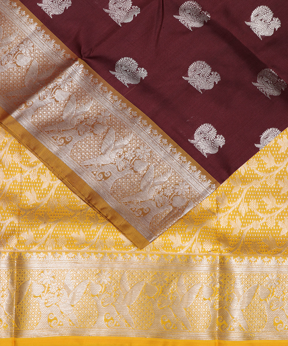 Hickory color handloom madhavaram silk saree