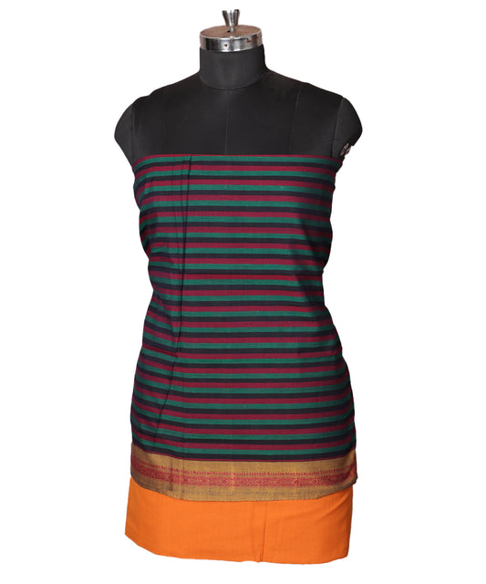 Multi-color handloom narayanpet suit