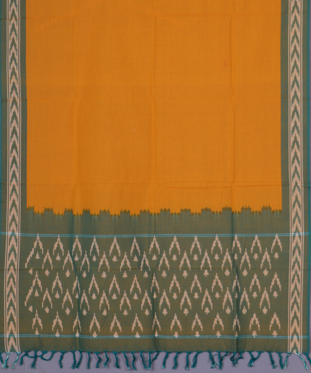 Apricot orange color handloom cotton dupatta