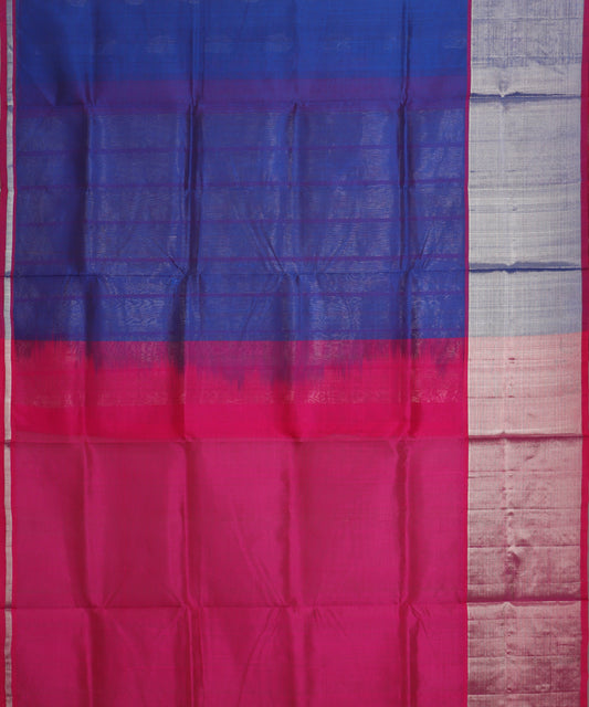 Navy blue color handloom venkatagiri sico saree