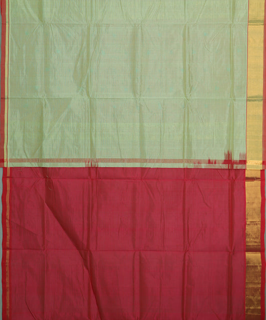 Sage green color handloom venkatagiri sico saree