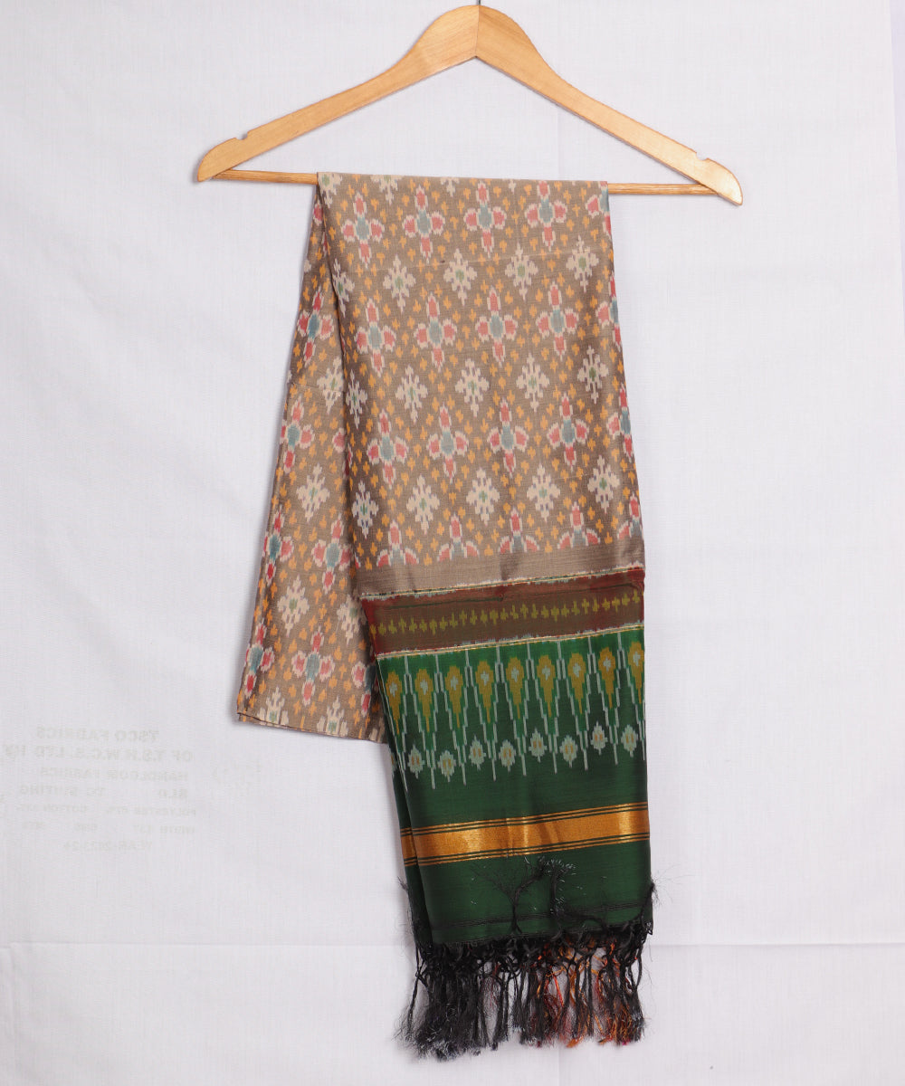 Multi-shade handloom ikat sico dupattas