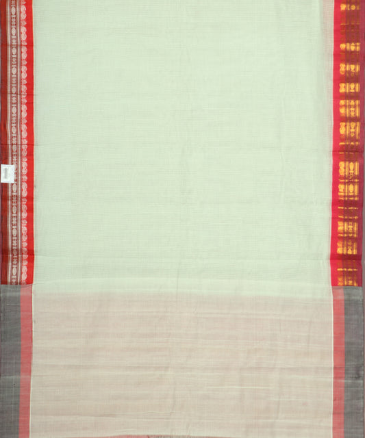 Tea green color handloom Gadwal cotton saree