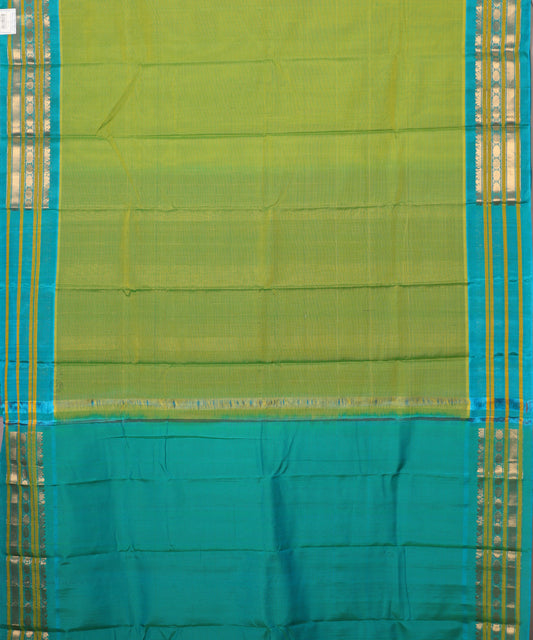 Green shade Handloom Gadwal sico saree