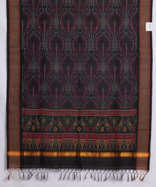 Black color handloom ikat sico dupattas