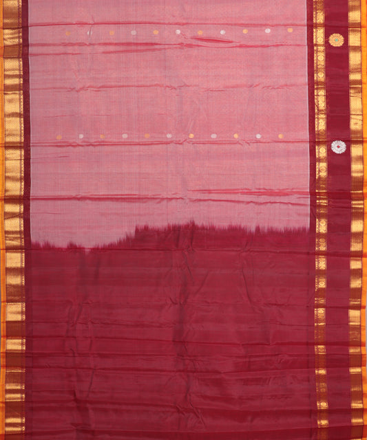 Thulian pink color Handloom Gadwal sico saree