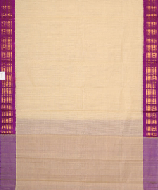 Laguna yellow color handloom Gadwal cotton saree