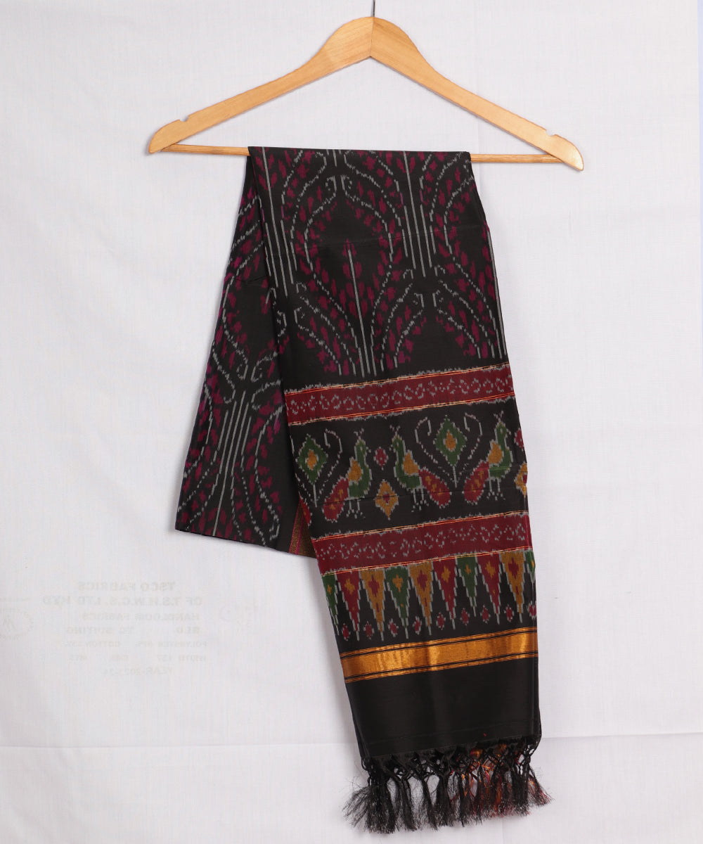 Black color handloom ikat sico dupattas