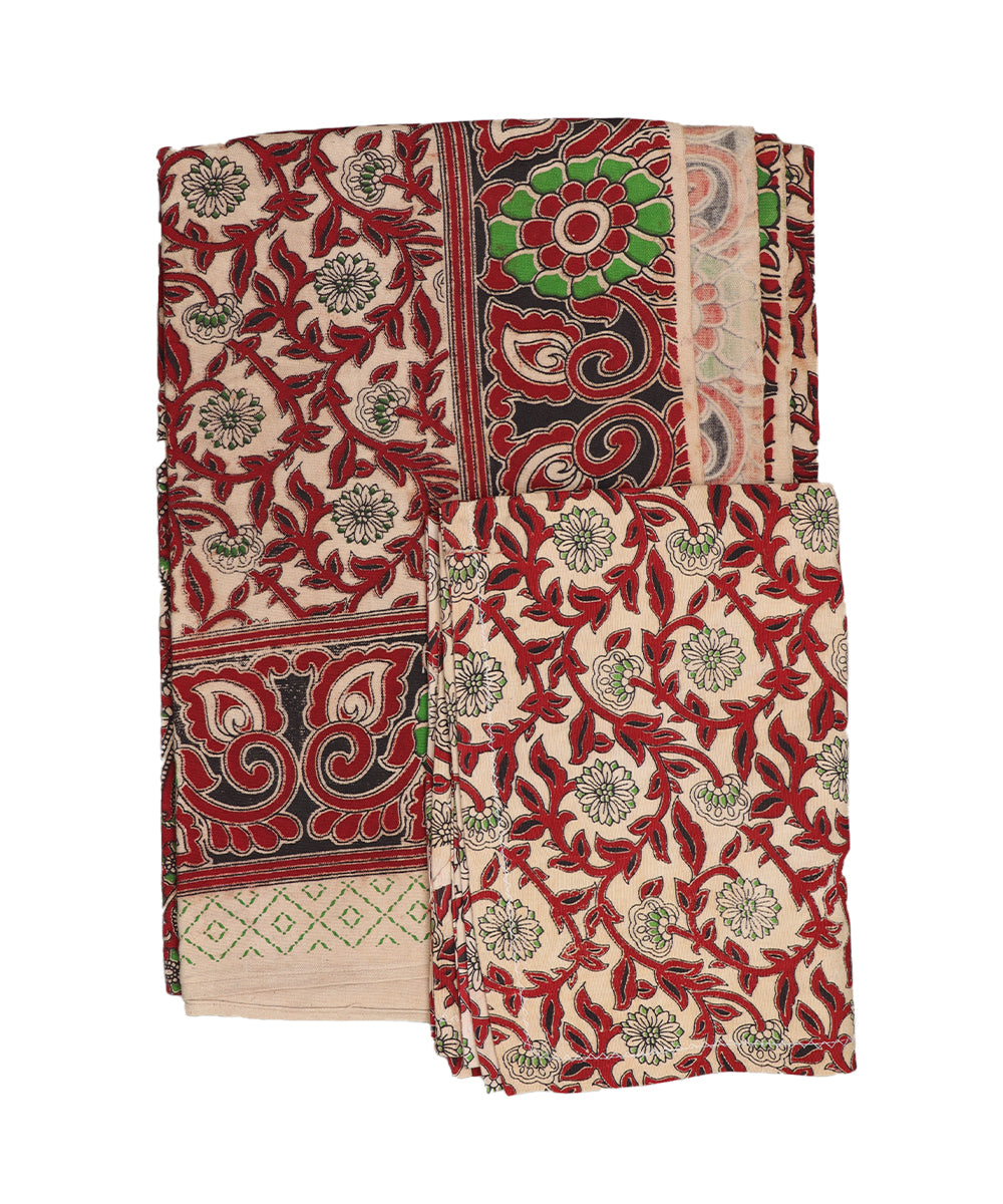 Kalamkari handblock print cotton single cot Bedsheet