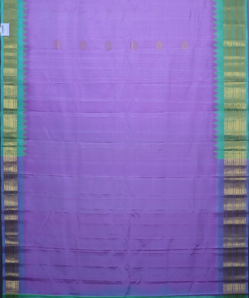 Amethyst violet color handloom Gadwal Silk saree
