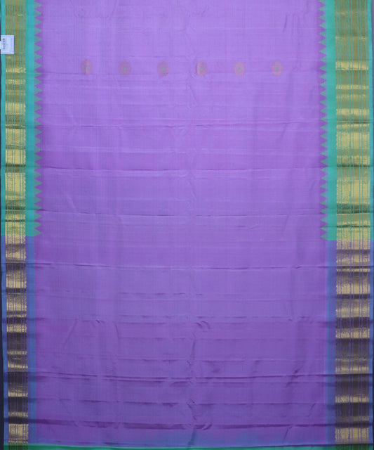 Amethyst violet color handloom Gadwal Silk saree