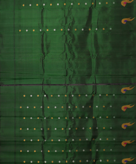 Sacramento green color handloom Gadwal Silk saree