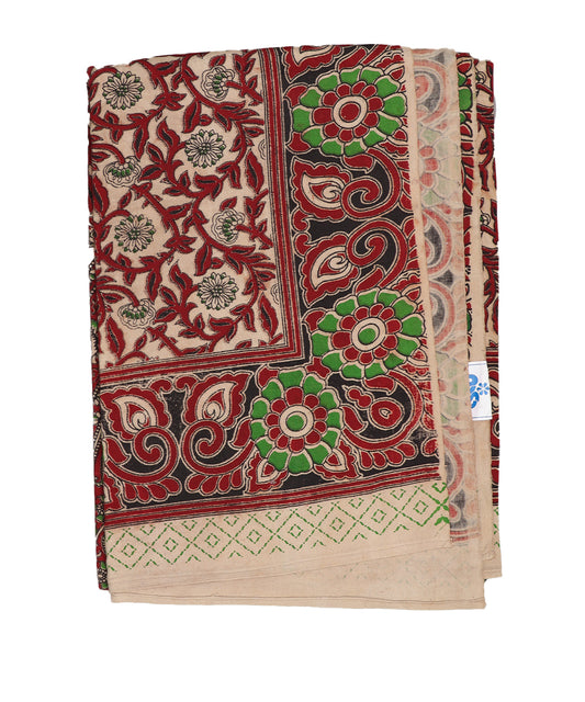 Kalamkari handblock print cotton single cot Bedsheet