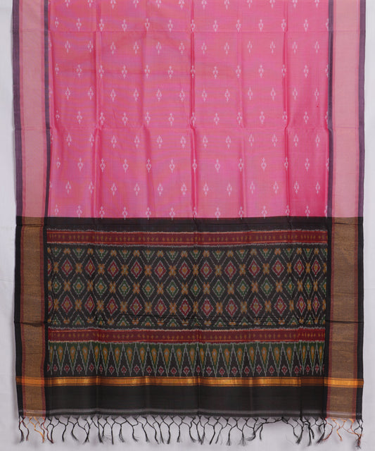 French pink color handloom ikat sico dupattas