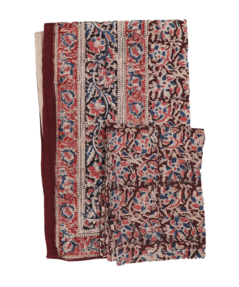 Kalamkari handblock print cotton single cot Bedsheet