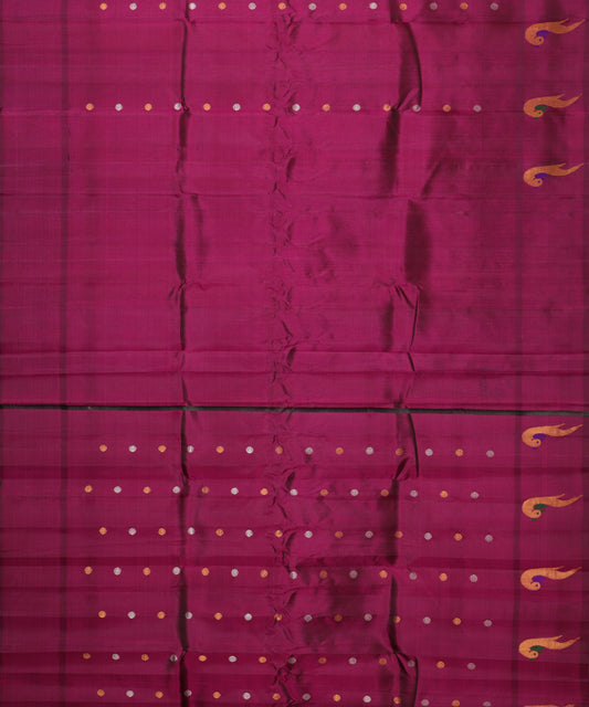 Byzantine violet color handloom Gadwal Silk saree