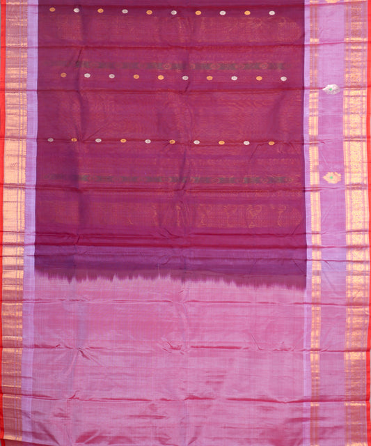 Byzantine shade Handloom Gadwal sico saree