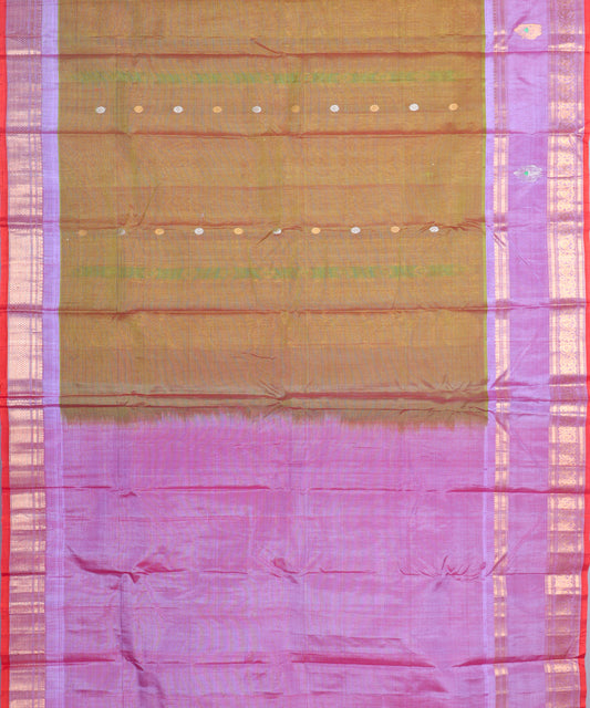 Multi-shade Handloom Gadwal sico saree