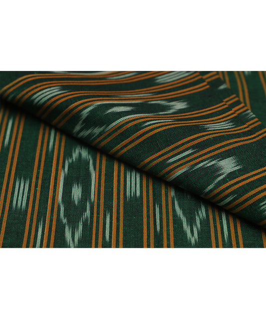 Forest green color handloom pochampally cotton material