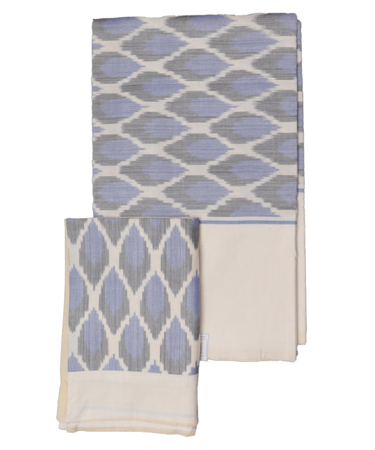 Handwoven pochampally ikat double cot bedsheet