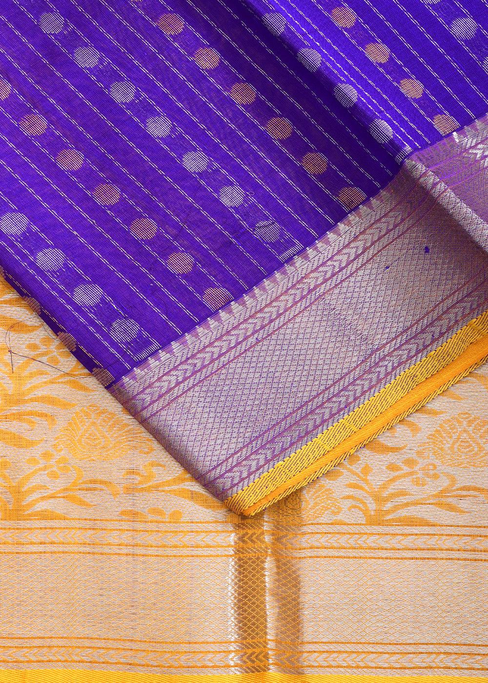 Blue color handloom chirala sico saree