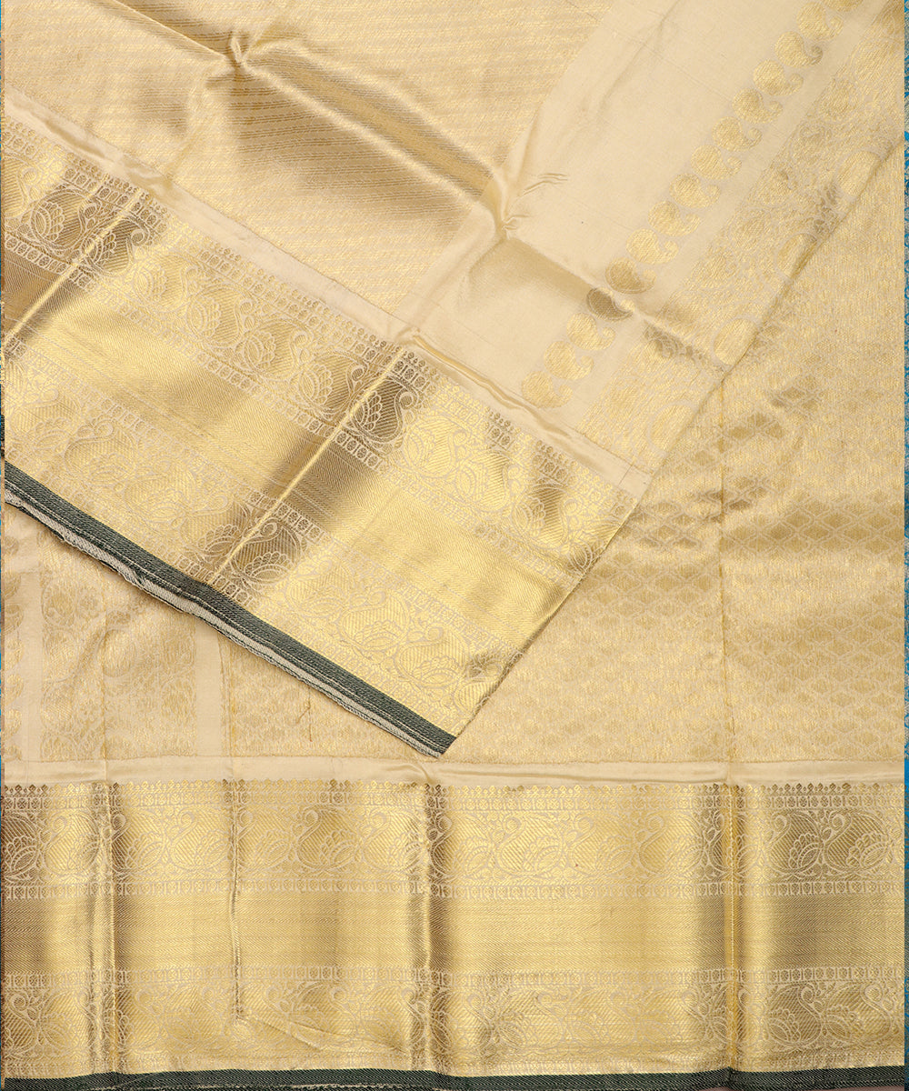 Peach color handllom ramappa silk saree