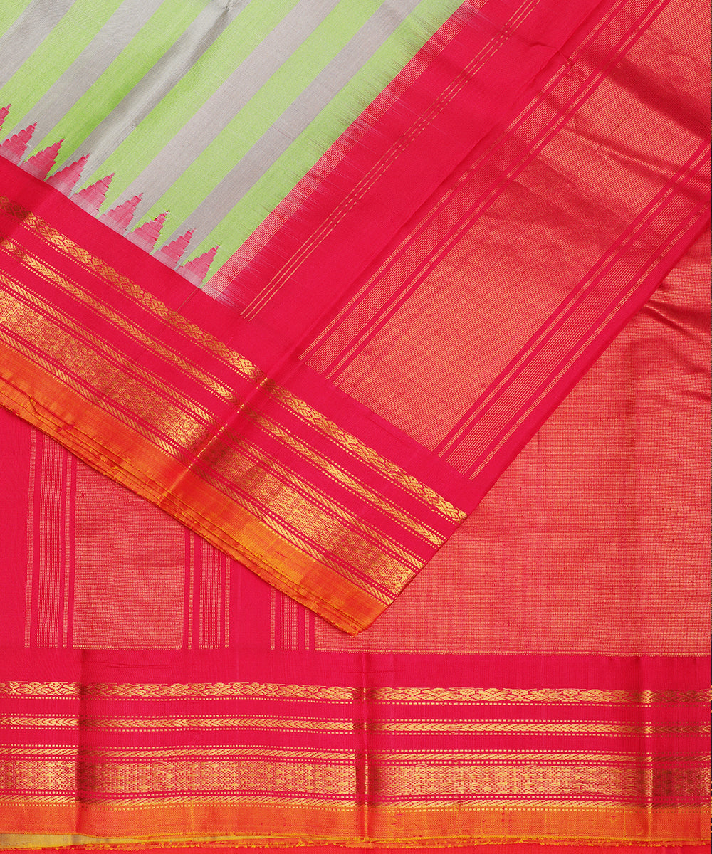 Multi-color handloom Gadwal Silk saree
