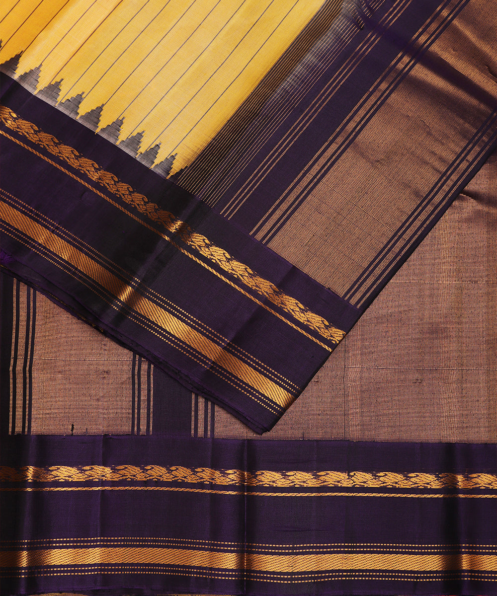 Multi-shade handloom Gadwal Silk saree