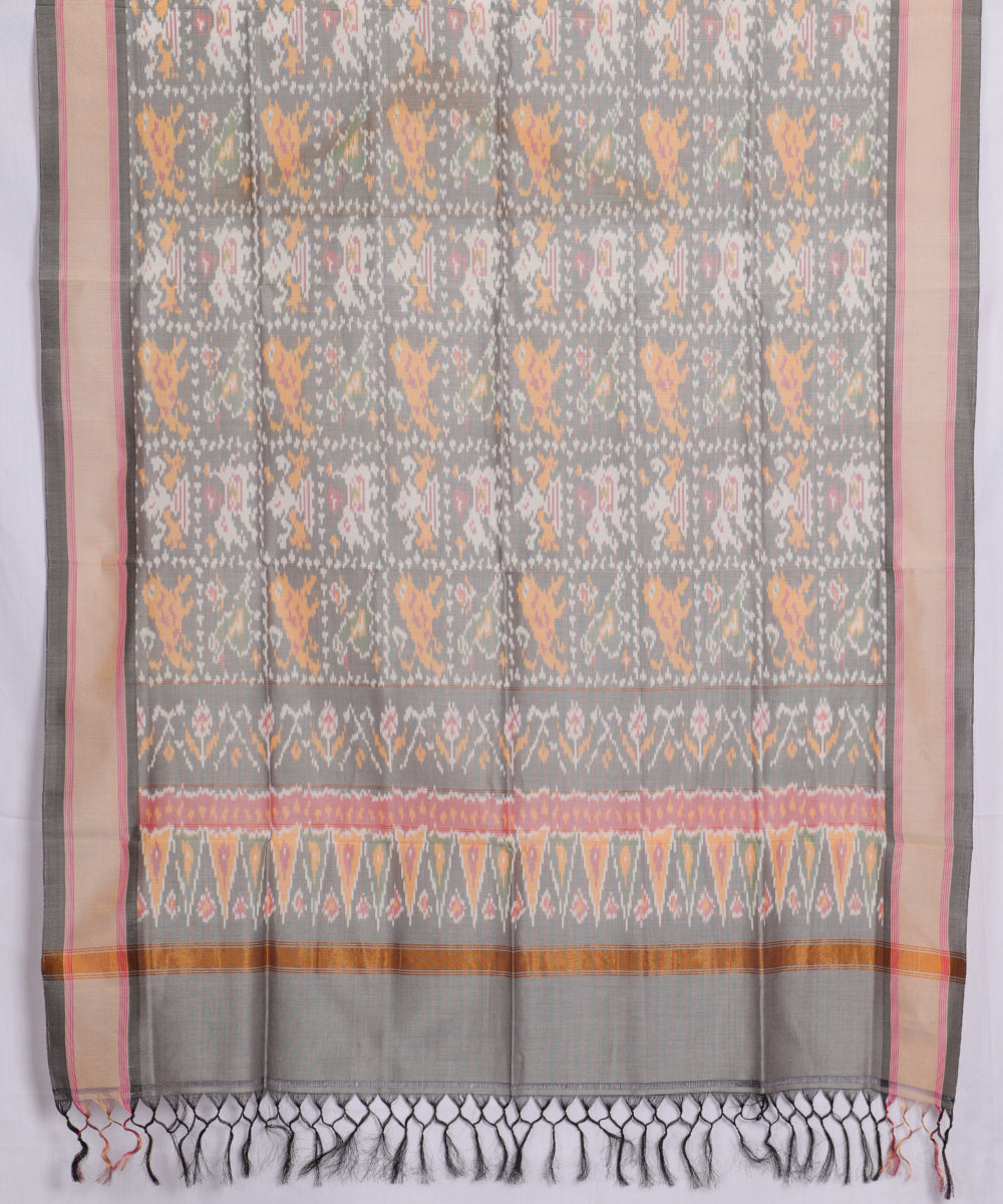 Multi-shade handloom ikat sico dupattas