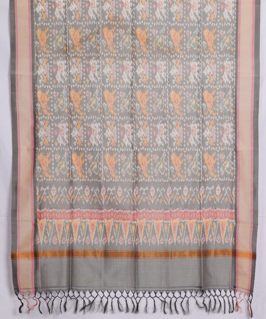Multi-shade handloom ikat sico dupattas
