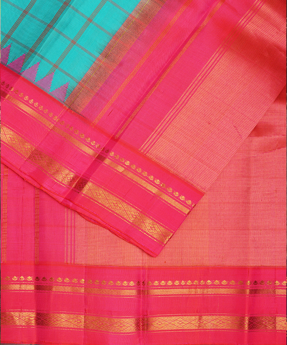 Jungle green handloom Gadwal Silk saree