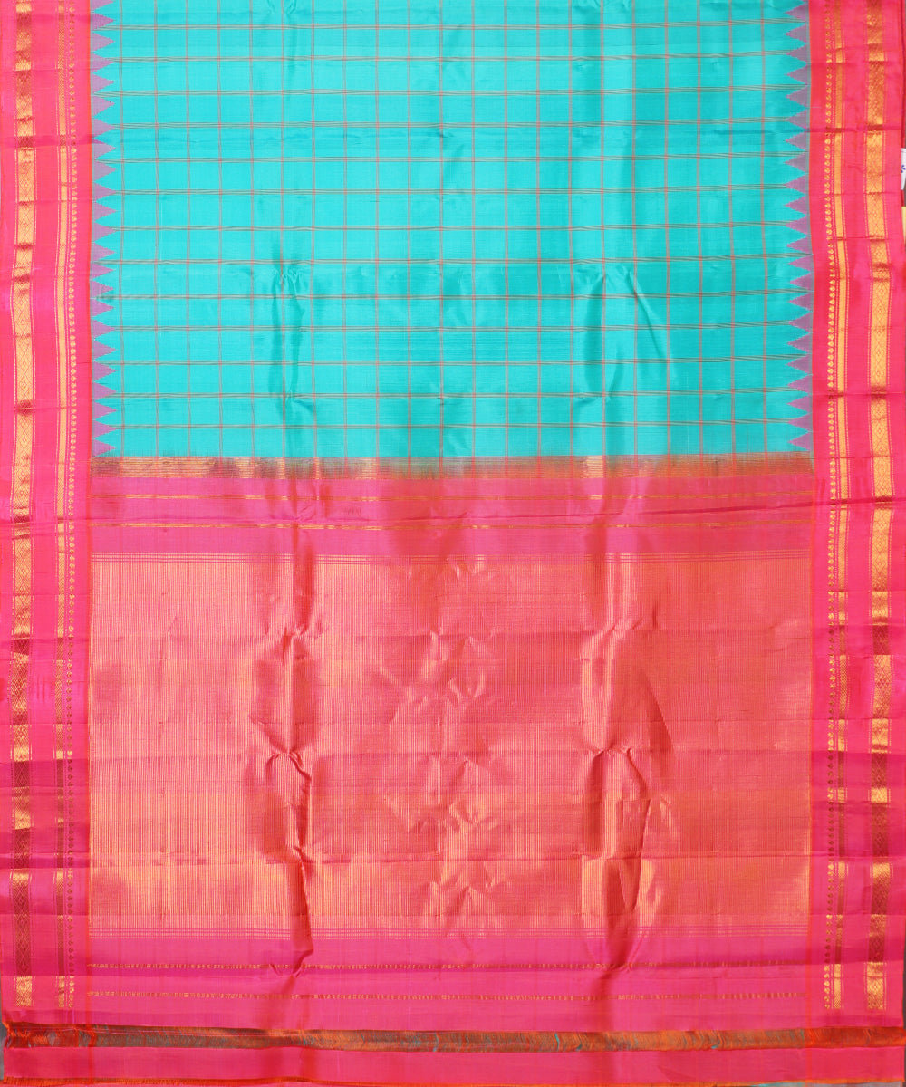 Jungle green handloom Gadwal Silk saree